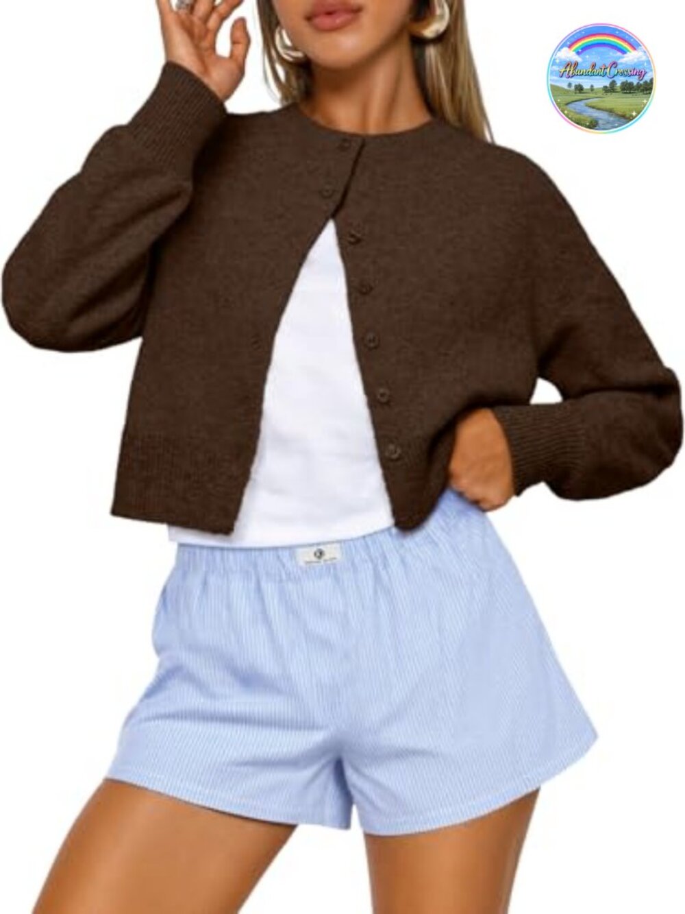 Cropped Cardigan Sweater Women Buttery Soft Knit Button Up Layer
